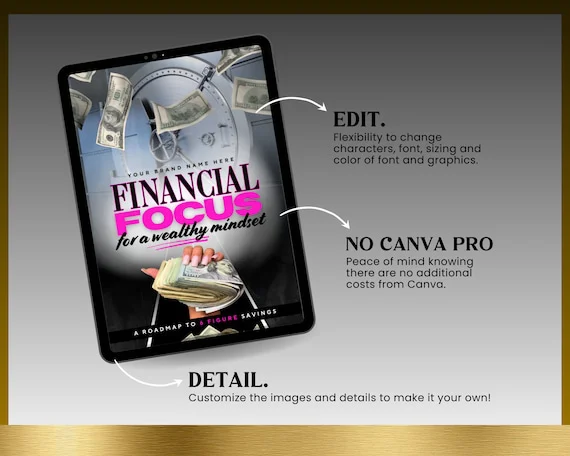 DIY eBook Cover Canva Templates | Financial Freedom & Money eBook Designs – Image 6