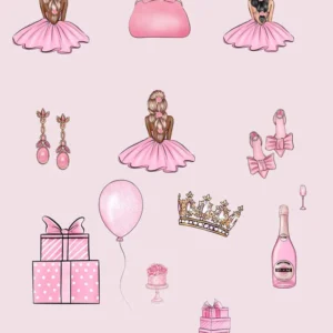 Bookish Sticker Bundle: 50 Pink Reader Decals (Digital Download)